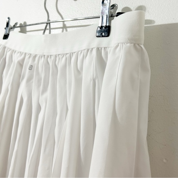 Ideology White Pleated Mini Tennis Skirt Short Lining Elasticized Waistband 🤍🎾 - Picture 6 of 10